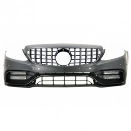 Front Bumper with Grille Chrome without 360 Camera suitable for Mercedes C-Class W205 S205 A205 C205 (2014-2018) C63 Design, Nou