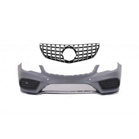 Front Bumper with Front Grille suitable for Mercedes Benz E-Class Coupe Cabriolet A207 C207 Facelift (2013-up) Sport GTR Design,
