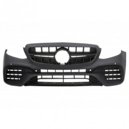 Front Bumper with Rear Diffuser and Exhaust Tips suitable for Mercedes E-Class W213 (2016-2019) E53 Design Black Edition, Nouvea