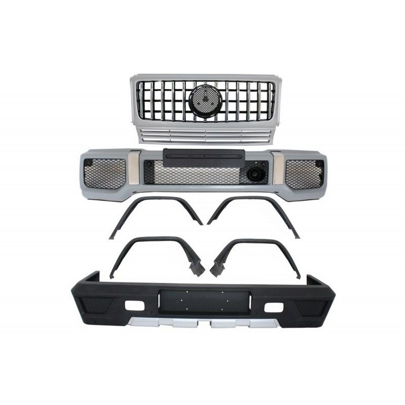 Complete Conversion Body Kit suitable for MERCEDES G-Class W463 (1989-2017) G63 G65 Design with Front Grille Panamericana Silver