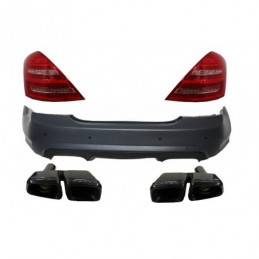 Rear Bumper and LED Taillights suitable for MERCEDES Benz W221 S-Class (05-11) and Black Edition Muffler Tips, Nouveaux produits