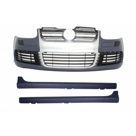 Front Bumper Side Skirts suitable for VW Golf V 5 (2003-2007) R32 Look Brushed Aluminium Look Grill, Nouveaux produits kitt