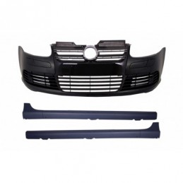 Front Bumper with Side Skirts suitable for VW Golf Mk V 5 (2003-2007) R32 Piano Glossy Black Grill, Nouveaux produits kitt