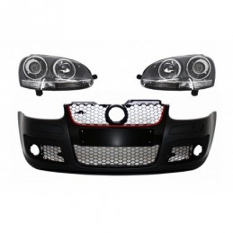 Front Bumper with Xenon Look Headlights RHD suitable for VW Golf 5 V Mk5 (2003-2007) Jetta (2005-2010) GTI Design, Nouveaux prod