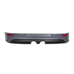 Rear Bumper Extension Complete Exhaust System suitable for VW Golf V 2003-2008 with Taillights Red/Smoke Dynamic R32 Look, Nouve
