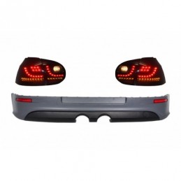 Rear Bumper Extension with Taillights LED Smoke Black suitable for VW Golf 5 V (2003-2007) R32 Look, Nouveaux produits kitt