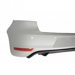 Rear Bumper suitable for VW Golf 6 VI (2008-2012) with Complete Exhaust System and Taillights FULL LED Red/Smoke GTI Design, Nou