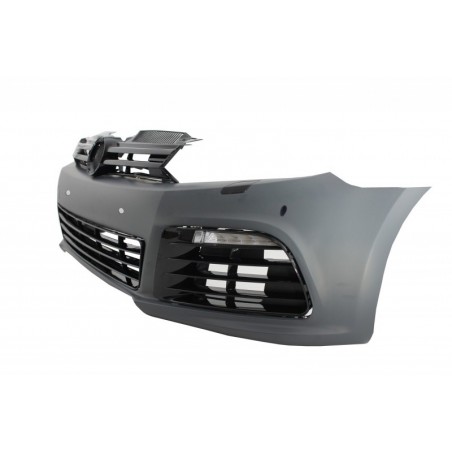 Front Bumper with Headlights LED Flowing Turning Light Chrome suitable for VW Golf VI 6 MK6 (2008-2013) R20 Design RHD, Nouveaux