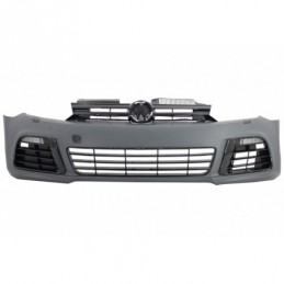 Front Bumper suitable for VW Golf 6 VI (2008-2013) with LED Headlights Flowing Dynamic Sequential Turning Lights R20 Look, Nouve