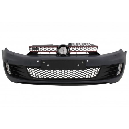 Front Bumper with Headlights LED DRL Flowing Turning Light Chrome suitable for VW Golf VI 6 (2008-2013) GTI U Design, Nouveaux p