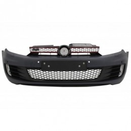 Front Bumper with RHD Headlights LED DRL Flowing Turning Light Chrome suitable for VW Golf VI 6 (2008-2013) GTI U Design, Nouvea