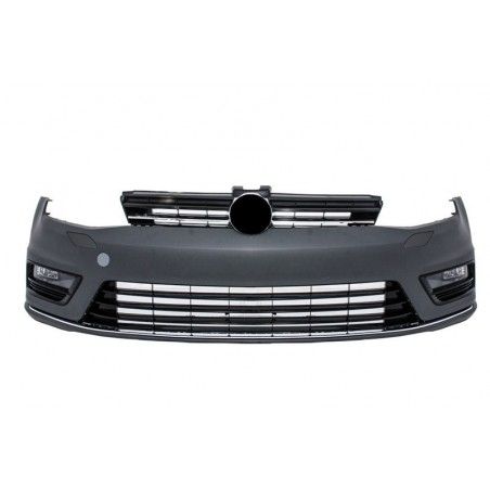 Front Bumper suitable for VW Golf VII 7 2013-2017 Rline Look with Headlights 3D LED DRL Turning Lights Silver, Nouveaux produit