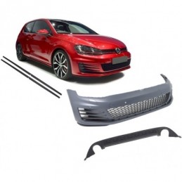 Front Bumper suitable for VW Golf VII 7 2013-2016 GTI Design with Side Skirts and Rear Diffuser, Nouveaux produits kitt