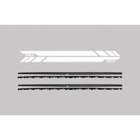 Side Skirts with Side Decals Sticker Vinyl White suitable for VW Golf 7 VII 2013+ GTI Design, Nouveaux produits kitt