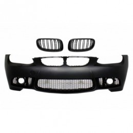 Front Bumper with Kidney Grilles Double Stripe suitable for BMW 3 Series E92 E93 (2006-2009) Without PDC and Projectors, Nouveau
