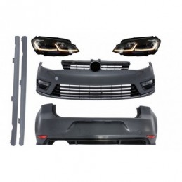 Complete Body Kit suitable for VW Golf 7 VII (2012-2017) With LED Headlights Sequential Dynamic Turning Lights R-line Look, Nouv