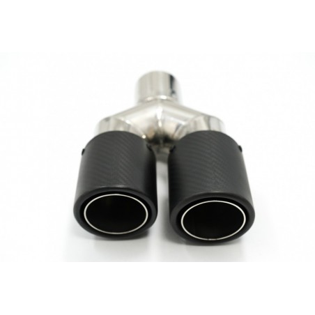 Universal Exhaust Muffler Tip Matte Carbon Fiber Inlet 5.8 cm Left Side, Accessoires