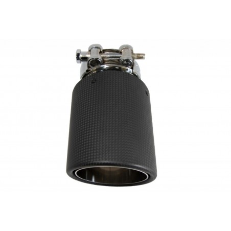 Universal Exhaust Muffler Tip Carbon Fiber Matte Finish Inlet 6.8cm / 2.67inch, Accessoires
