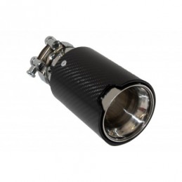 Universal Exhaust Muffler Tip Carbon Fiber Glossy Finish Inlet 6.3cm/2.48inch, Accessoires