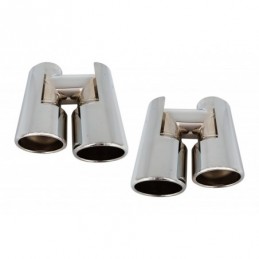 Chromed Exhaust Muffler Tips suitable for BMW E36 E46 E90 E91 E39 E60 E61 F10 F11 E64 F12 F13 F06 X5 E53 M5 design, Nouveaux pro