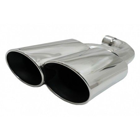 Exhaust Muffler Tips suitable for Porsche Cayenne I Facelift SUV 9PA1 V8 (2007-2010) Chrome, Nouveaux produits kitt