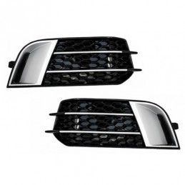Side Grilles Fog Lamp Covers suitable for AUDI A1 (8X) (2010-up) RS1 Black Edition, Nouveaux produits kitt