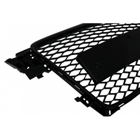 Badgeless Front Grille suitable for Audi A4 B8 (2007-2012) RS Design Piano Black, Nouveaux produits kitt