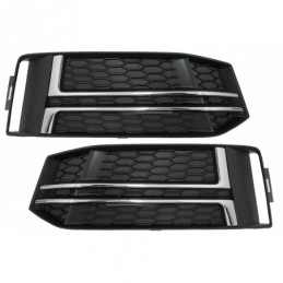 Bumper Lower Grille Covers Side Grilles suitable for Audi A4 B9 Sedan Avant (2016-2018) S-Line Silver Edition, Nouveaux produits