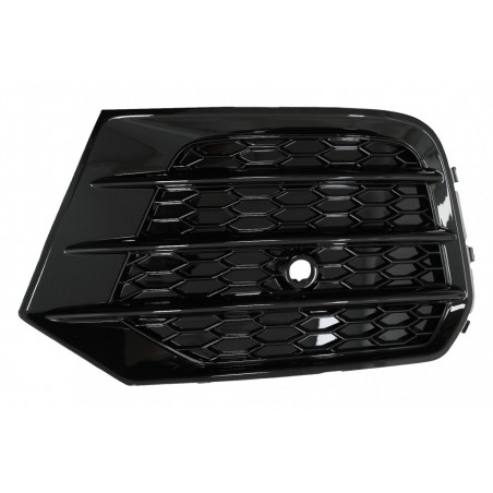 Fog Lamp Covers Side Grilles suitable for Audi Q3 8U Facelift (2014-2017) RS Design Piano Black, Nouveaux produits kitt
