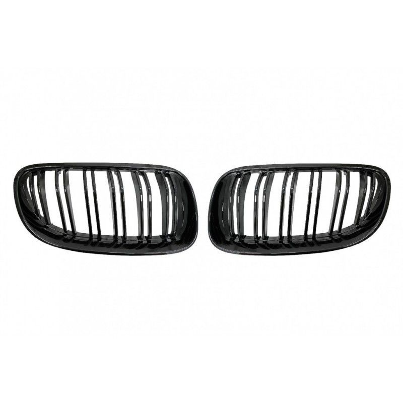 Front Kidney Grilles suitable for BMW 3 Series E92 E93 Coupe Convertible PreLCI (2006-2009) Double Stripe M-Package Sport Design