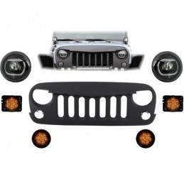 Front Assembly Grille and LED Lights suitable for JEEP Wrangler / Rubicon JK (2007-2017) Angry Bird Design, Nouveaux produits ki