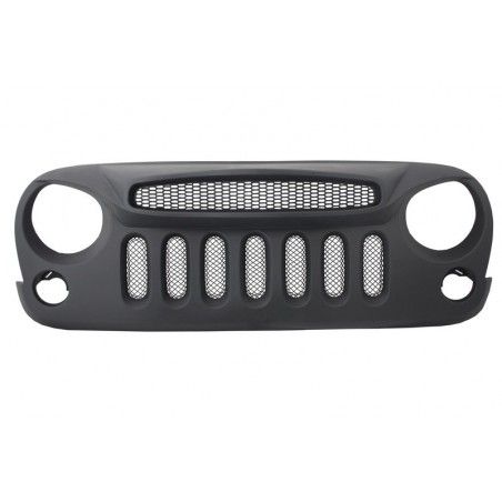 Central Front Grille with 7 Inch CREE LED Headlights suitable for JEEP Wrangler JK (2007-2017) Angry Bird Design Specter Mask, N