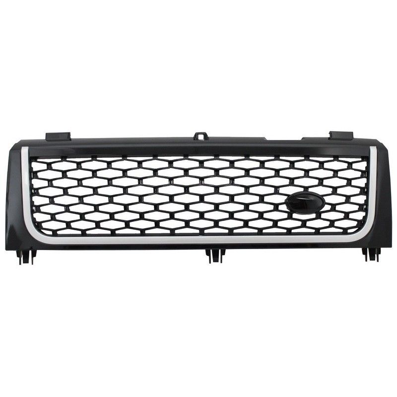 Central Grille suitable for Land Range Rover Vogue III L322 (2002-2005) Piano Black & Silver Autobiography Supercharged Edition,