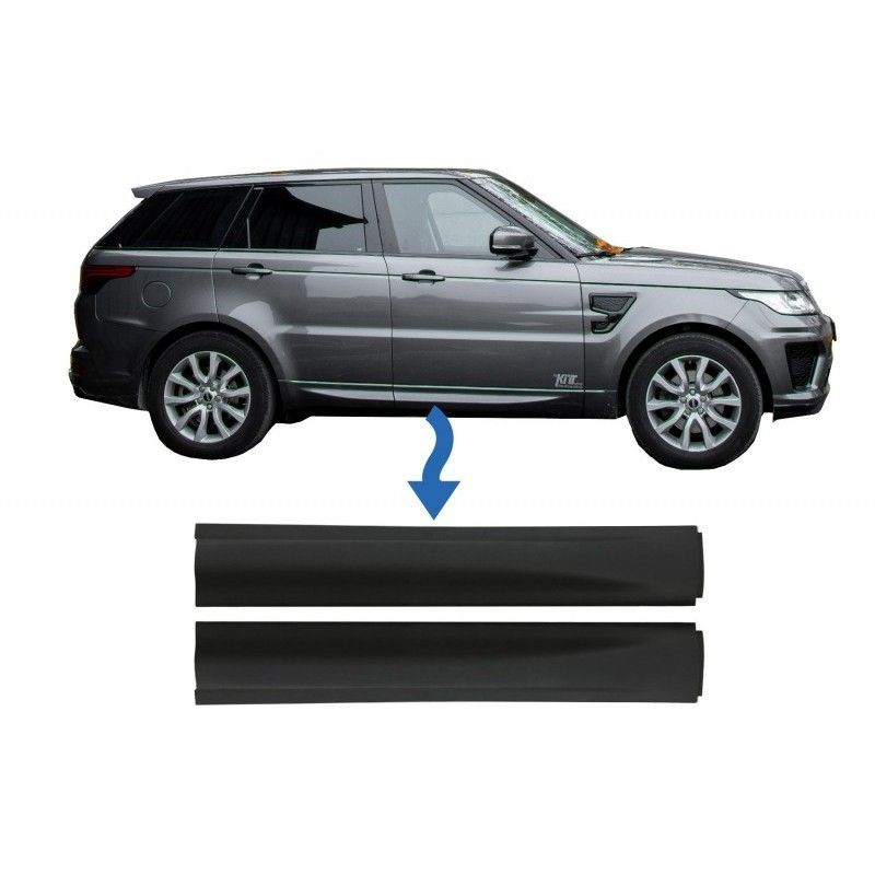Front Lower Door Moldings suitable for Land Rover Range Rover Sport L494 (2013-up) Black, Nouveaux produits kitt