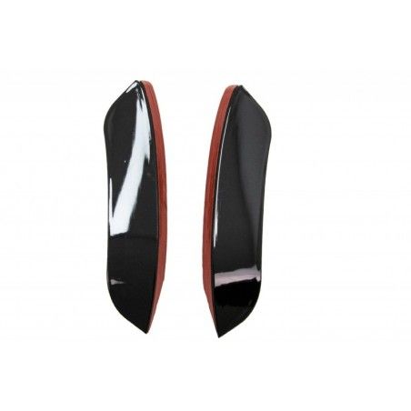 Front Bumper Flaps Side Fins Flacs suitable for MERCEDES A Class W177 V177 (04.2018-) A35 Design Black Edition, Nouveaux produit