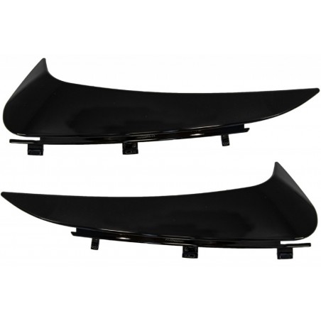Rear Bumper Flaps Side Fins Flics suitable for MERCEDES C-Class C205 A205 (2014-2018) Coupe Cabriolet Piano Black, Nouveaux prod