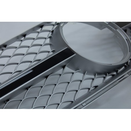 Front Grille suitable for MERCEDES C-Class W204 S204 Limousine Station Wagon (2007-2014) Sport Brushed Dark Grey SL Look, Nouvea