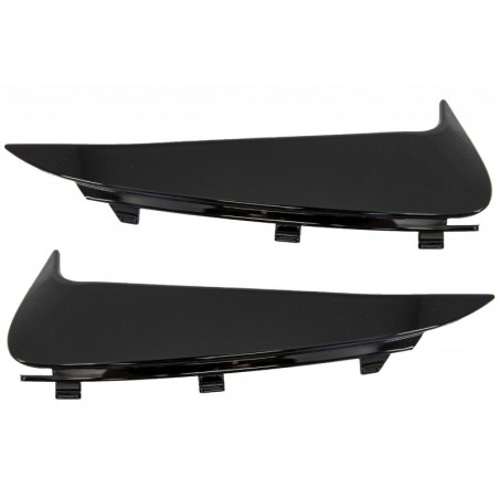 Rear Bumper Flaps Side Fins Flics suitable for Mercedes C-Class W205 (2014-2018) Piano Black, Nouveaux produits kitt