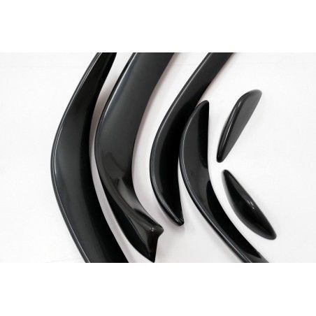 Front Bumper Splitters Fins Flaps Aero suitable for Mercedes C-Class W205 S205 C205 A205 (2015-2018) C43 Design Piano Black, Nou