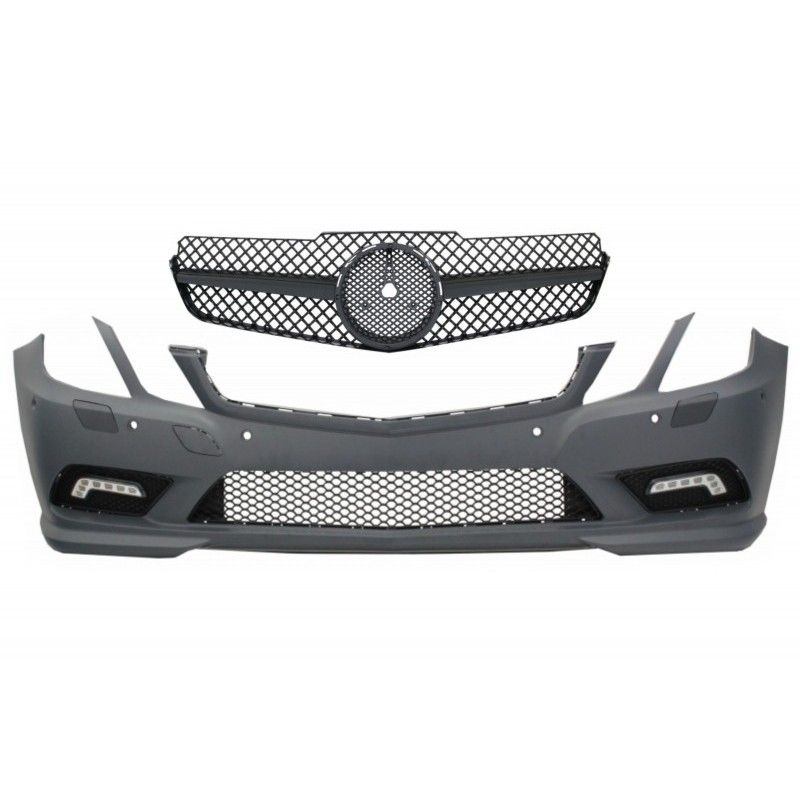 Front Bumper with Single frame grille suitable for Mercedes E-Class C207 W207 A207 (2009-2012) Coupe Cabrio Sport Line Design, N