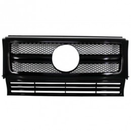 Assembly Grille with LED Headlights Covers suitable for Mercedes G-Class W463 (1990-2012) New G63 G65 Design Black, Nouveaux pro