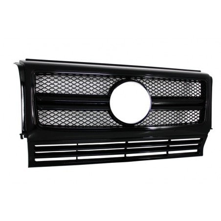 Assembly Grille with LED Headlights Covers suitable for Mercedes G-Class W463 (1990-2012) New G63 G65 Design Black, Nouveaux pro