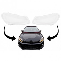 Headlights Lens Glasses suitable for VW Golf 6 VI Mk6 (2008-2014) Clear Glass Optics, Nouveaux produits kitt
