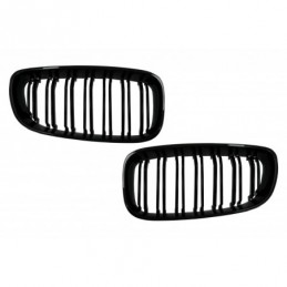 Central Kidney Grilles suitable for BMW 3 Series F34 GT (2013-2020) Double Stripe M Design Piano Black, Nouveaux produits kitt