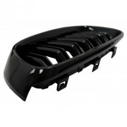 Central Kidney Grilles suitable for BMW 3 Series F34 GT (2013-2020) Double Stripe M Design Piano Black, Nouveaux produits kitt