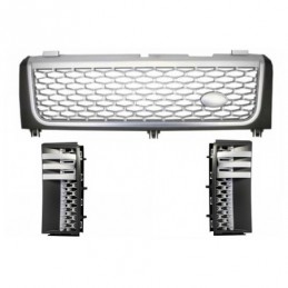 Central Grille and Side Vents suitable for Land Range Rover Vogue III L322 (2002-2005) Silver Autobiography Supercharged Edition