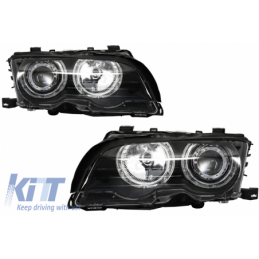 Angel Eyes Headlights suitable for BMW 3 Series E46 Coupe/Cabrio (1998-2003) Black Edition, Nouveaux produits kitt