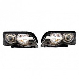 Angel Eyes Headlights suitable for BMW 3 Series E46 (1998-2001) Black Edition, Nouveaux produits kitt