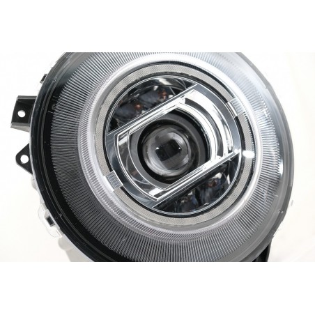 Full LED Headlights suitable for MERCEDES G-Class W463 (2005-2017) Chrome Facelift 2018 Design with Dynamic Start Up, Nouveaux p