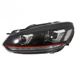 Headlights and Taillights Full LED suitable for VW Golf 6 VI (2008-2013) R20 U Design Dynamic Sequential Turning Light LHD, Nouv
